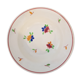 Semi-hollow dish of Gien earthenware, Mireille service - Hand-painted