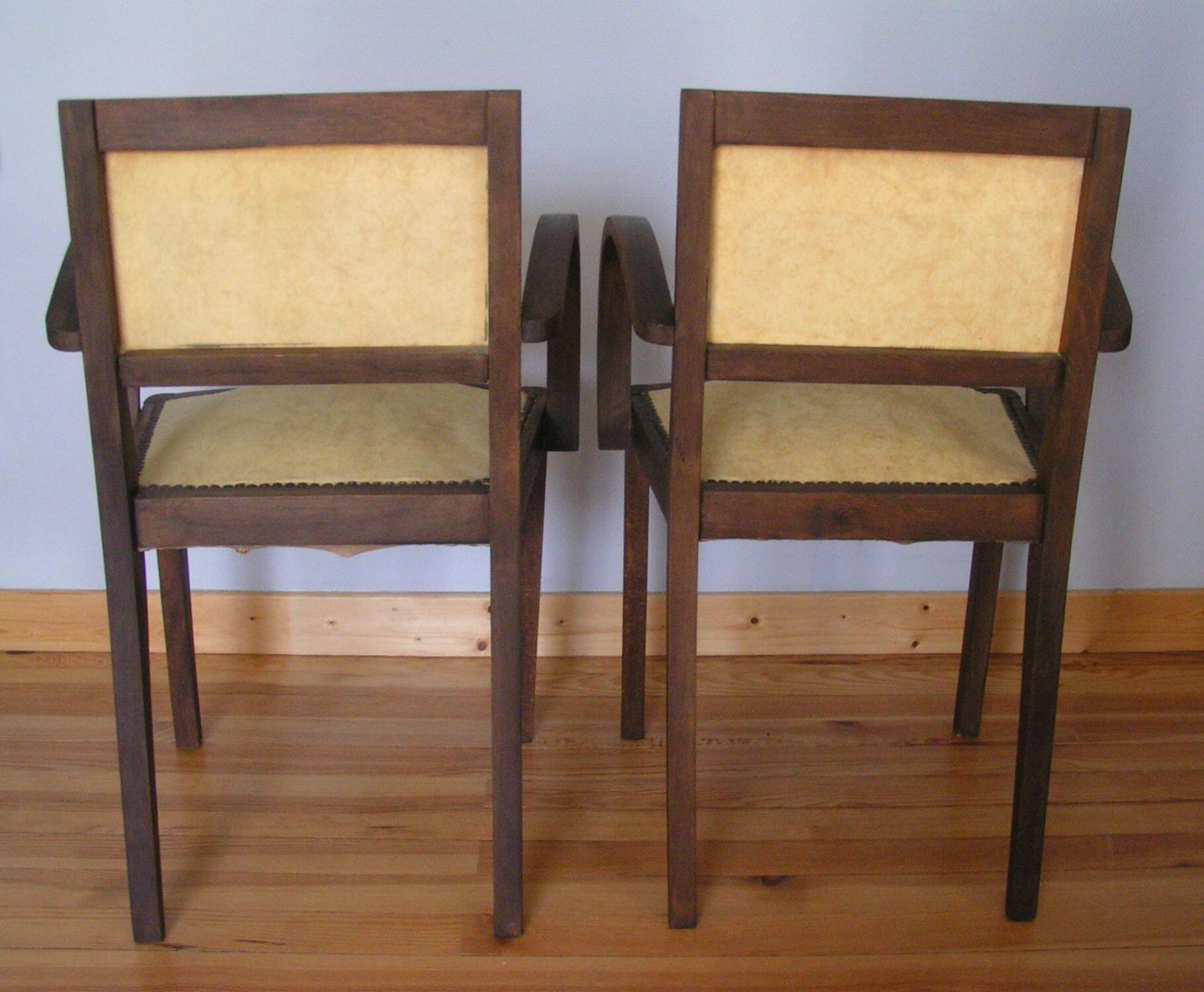 Paire de fauteuils Bridge années 50