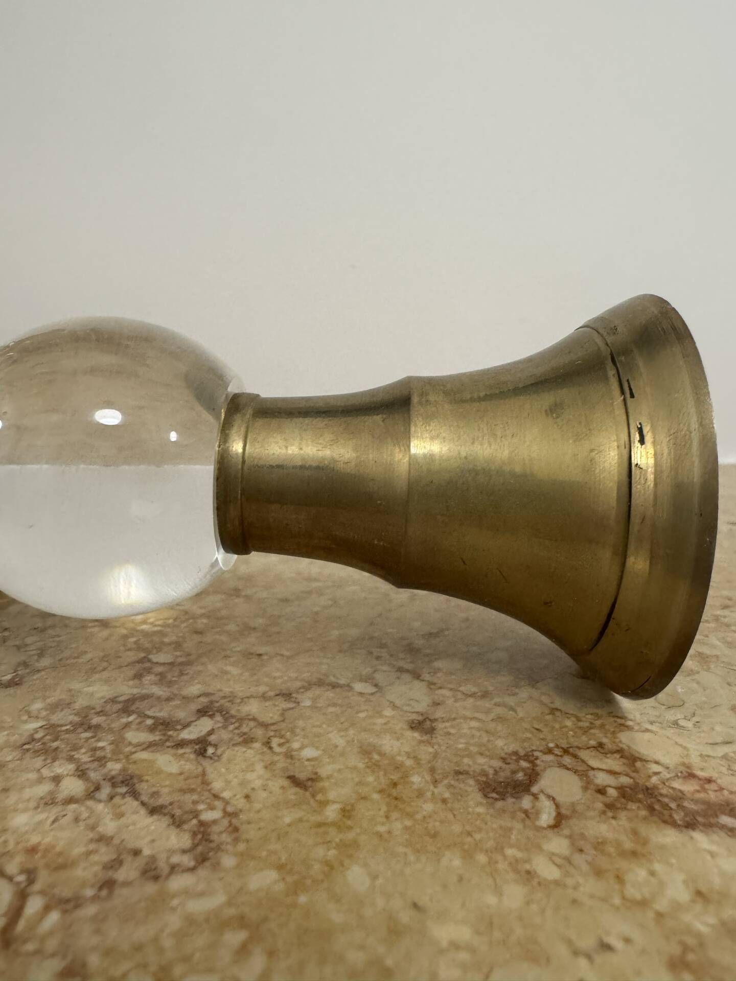 Bougeoirs laiton plexi années 70