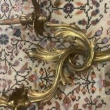 Pair of gilded bronze wall sconces with two lights - Louis XV style