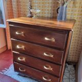 Art deco chest of drawers feet whiskers patinated
