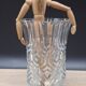 Transparent chiseled vase