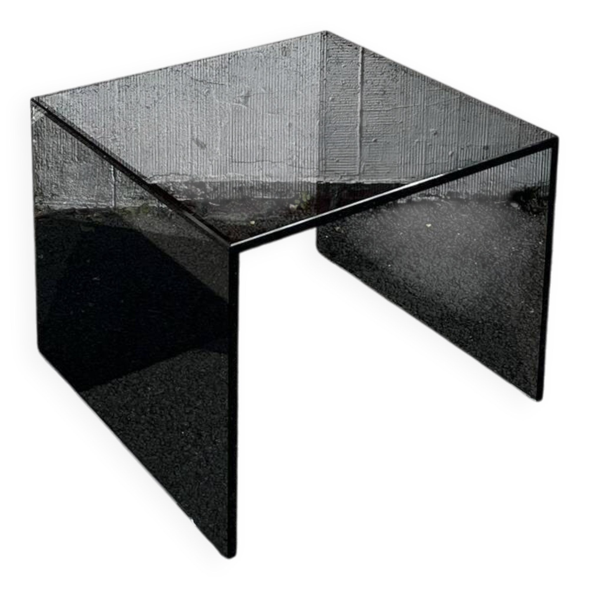 Table basse verre fumé, design Rolf Benz (Made in Germany)
