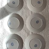 Assiettes plates et plat terre de fer sarreguemines u c modèle flore