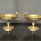 Pair of bronze sweet bowls.