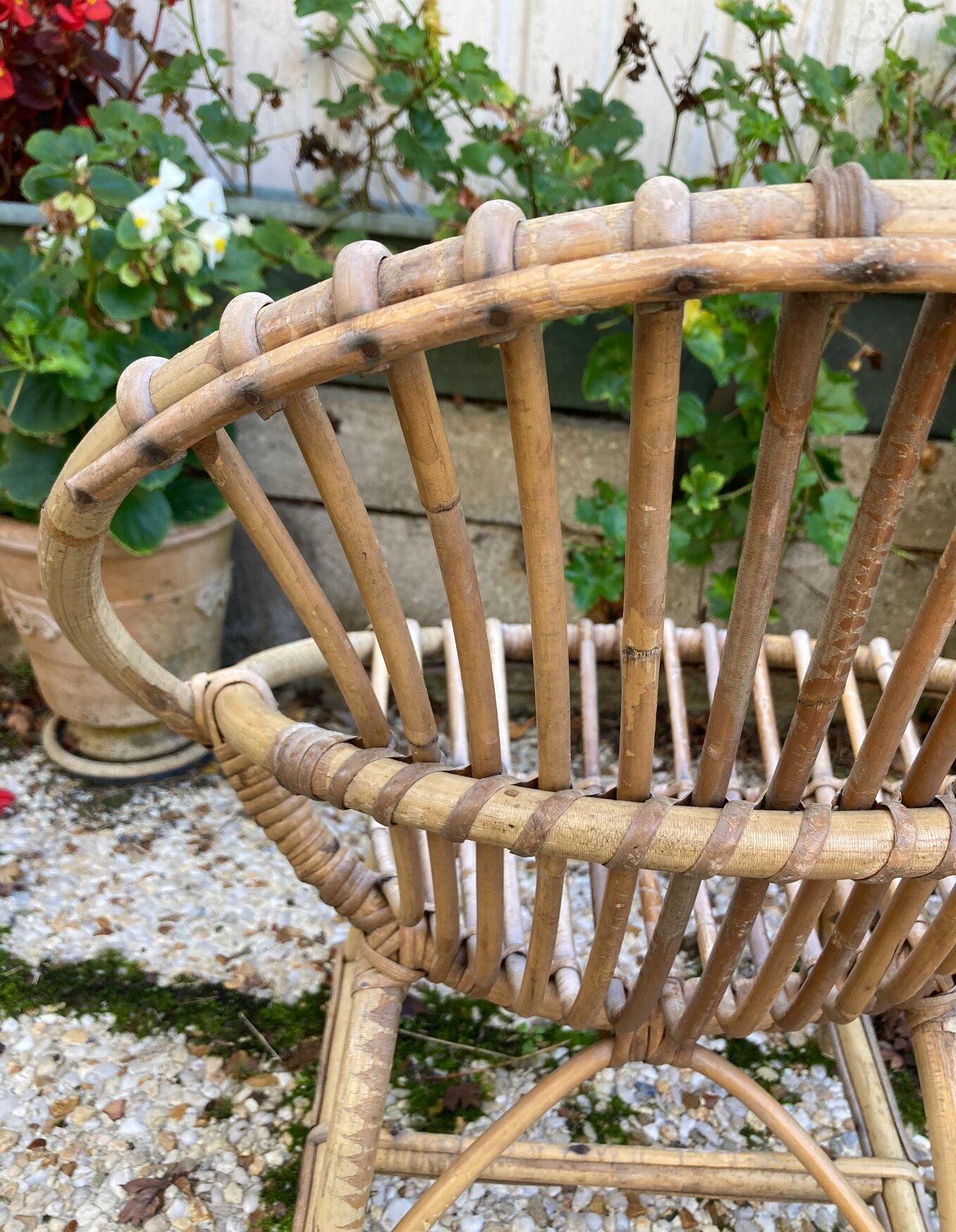 Rattan armchair for vintage children