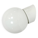 Vintage White Porcelain Wall Light, 1970s