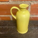 Old Yellow Glazed Ceramic Pitcher Vintage Kitchen #D427