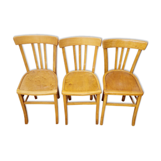 Three bistro chairs