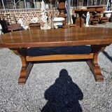 Solid oak farmhouse table, 220×90cm