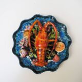 Old Lobster Plate in Barbotine