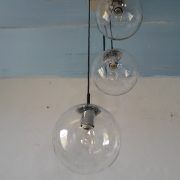 Ceiling light 3 globes in blown glass of the 1970s