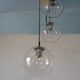 Ceiling light 3 globes in blown glass of the 1970s