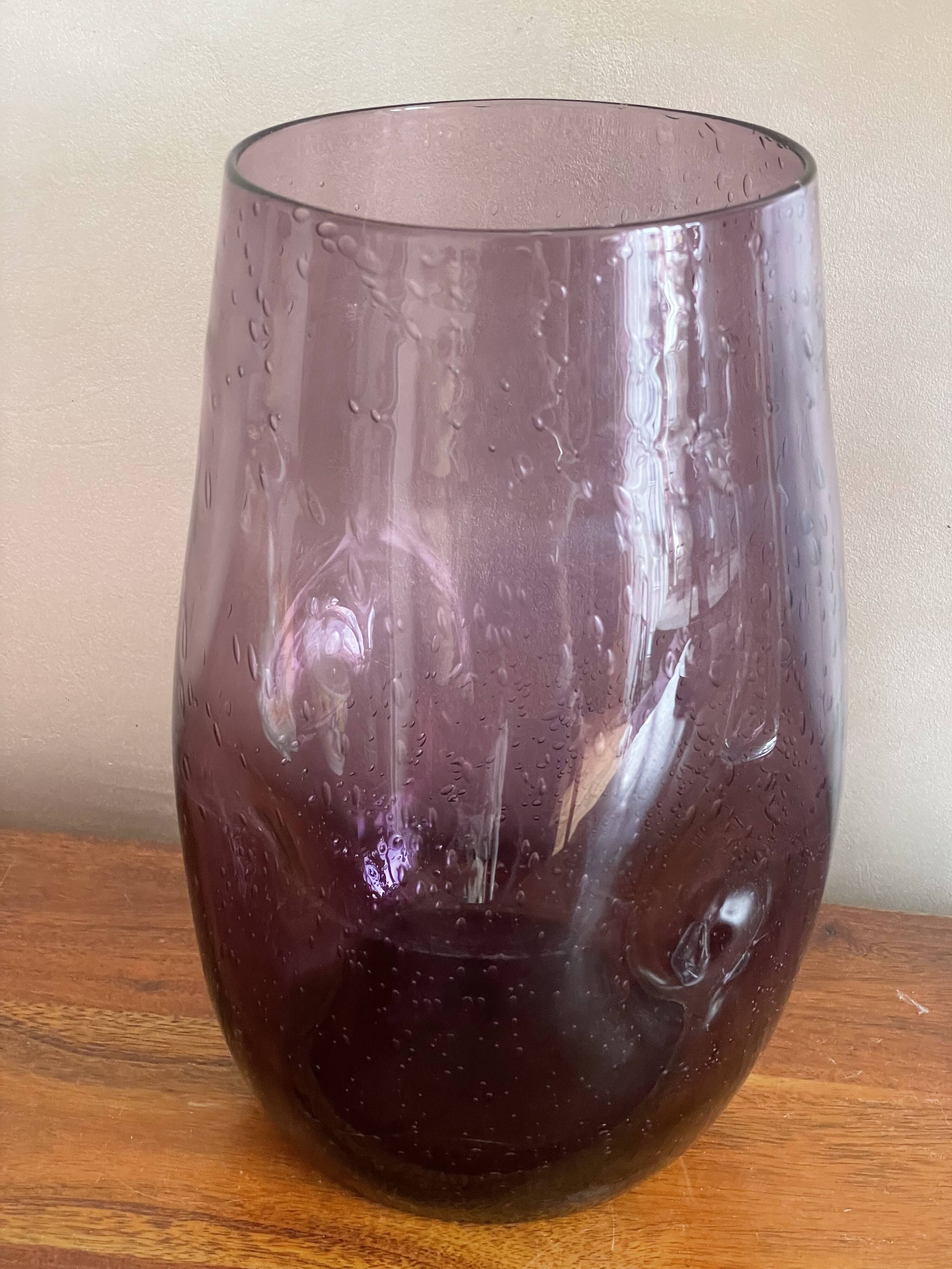 Large Biot glass vase