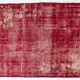 Flower DEsign Vintage Turkish Red Rug