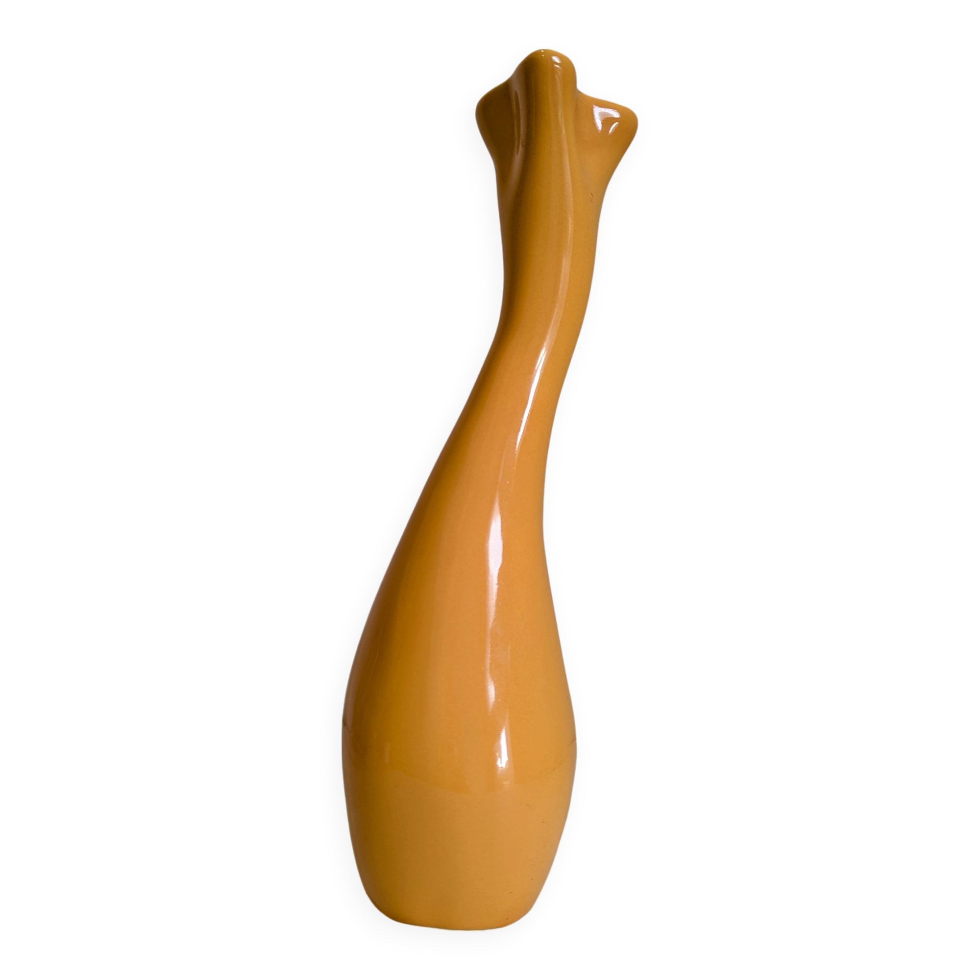 Yellow ceramic vase
