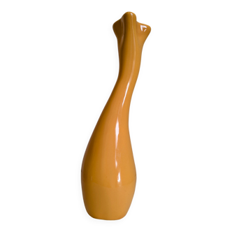 Yellow ceramic vase