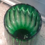 Vintage empoli crystal cup vase