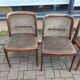 Set of 4 Dining Room Chairs - Dark Wood - Fabric - Scandinavian