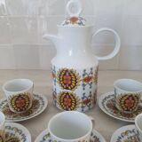 Vintage retro pattern coffee tea set