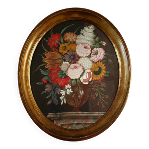 Tableau ancien vase médicis