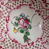 Assiette décorative décor floral ajouré
