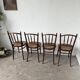 Set of 4 Fischel caned bistro chairs