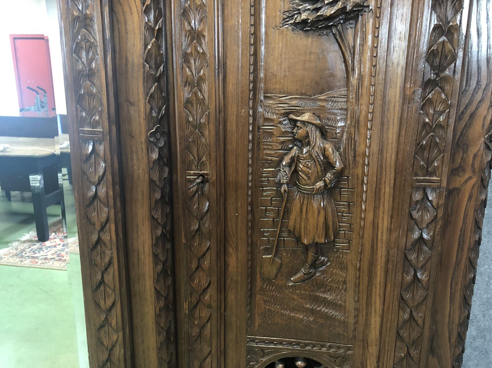 Armoire de mariage bretonne 3 portes début XXème Selency