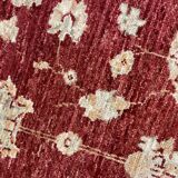 Handmade Wool Red Rug, Floral Oriental Carpet for Living Room 152x100cm