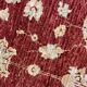 Tapis oriental en laine rouge motif floral,  fait main