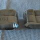 Duo of silver metal towel rings Art Deco style