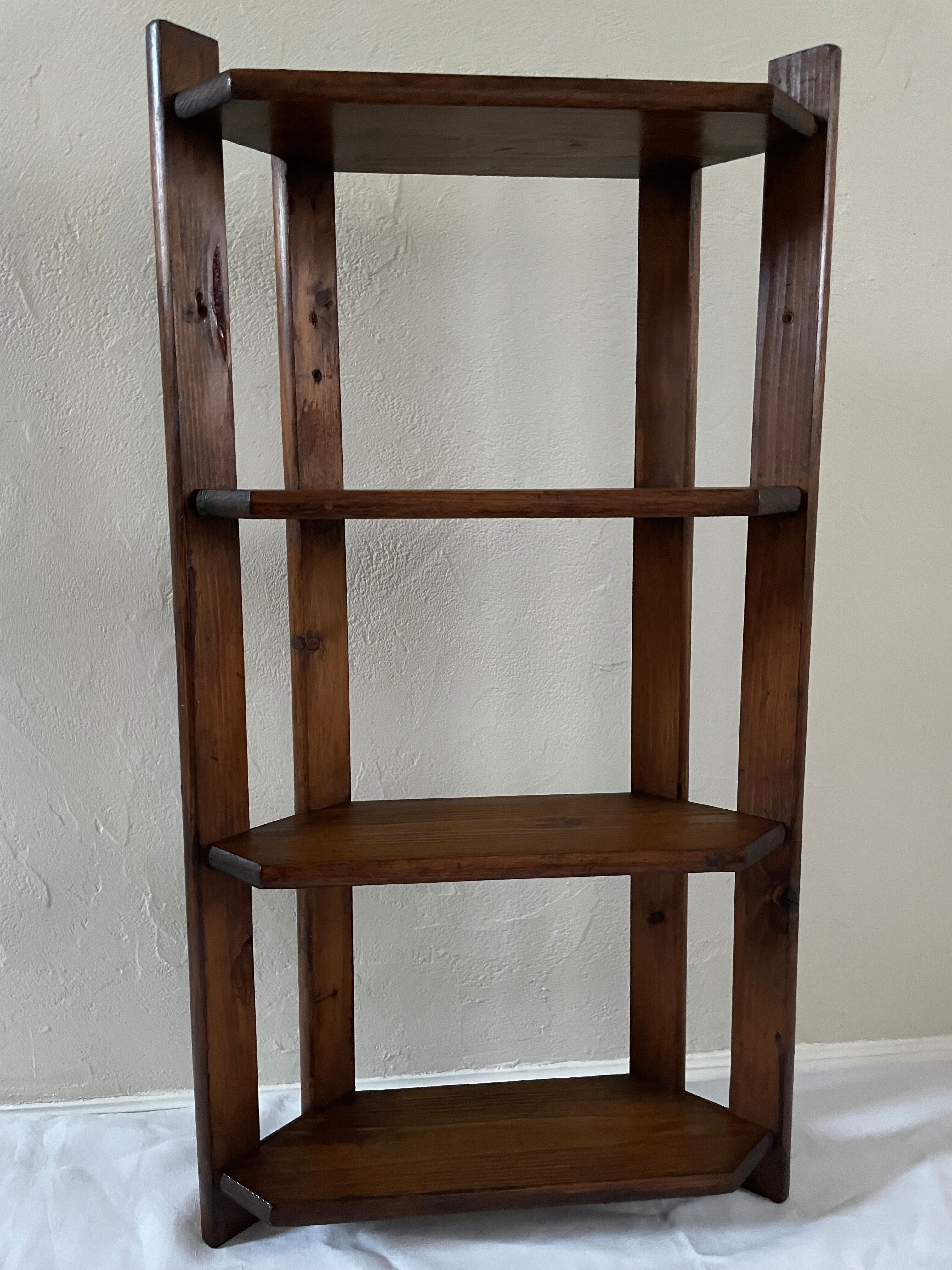 Wood corner shelf