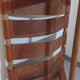 Hocker / Puff Leder & Holz années 1970