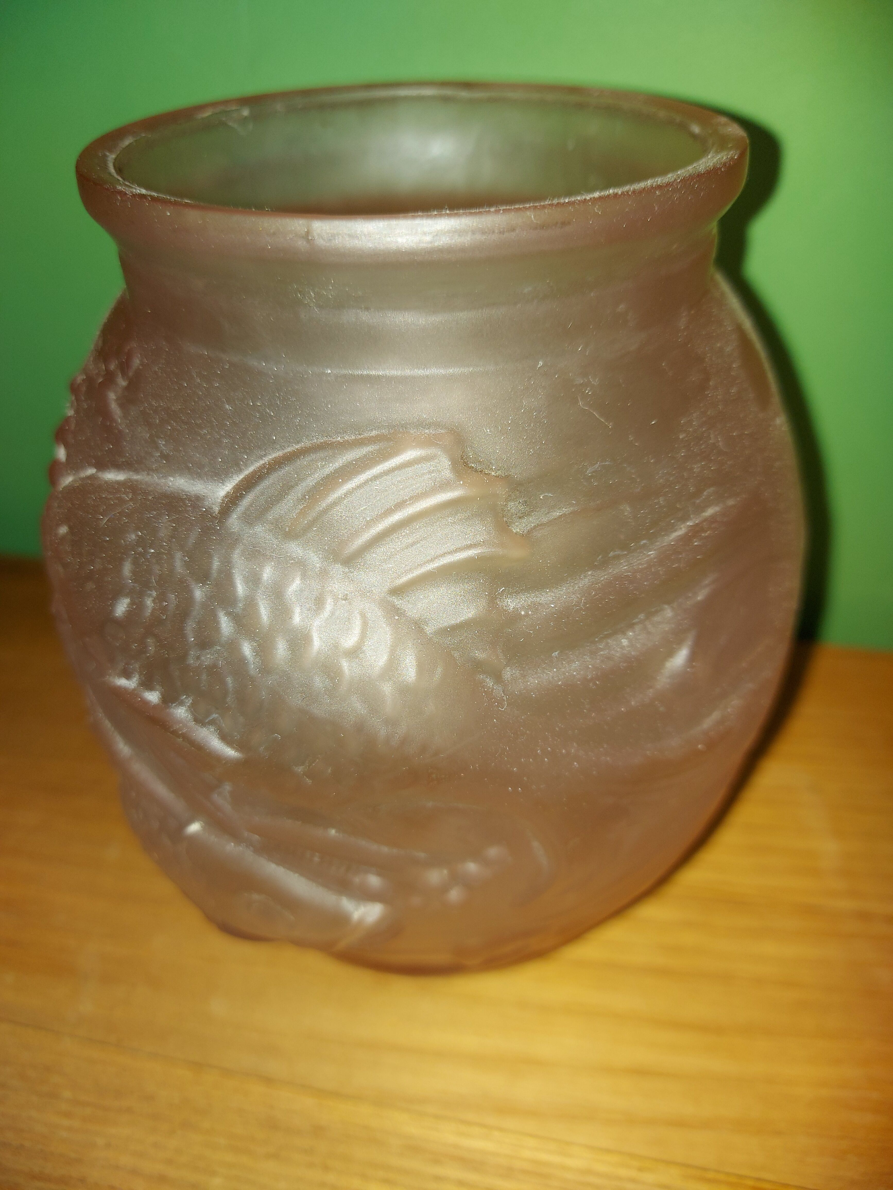 Art Deco moulded glass vase