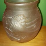 Art Deco moulded glass vase