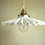 Suspension and rosette in opaline and porcelain