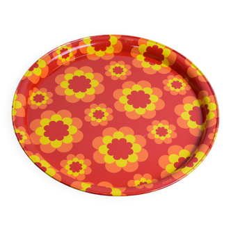 Vintage orange flower tray.