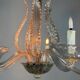Venetian chandelier made of Murano glass, 5 light arms, circa 1920