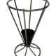 Vintage Umbrella stand chrome round black Dutch Art Deco