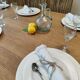Monastery table with extension solid oak wood