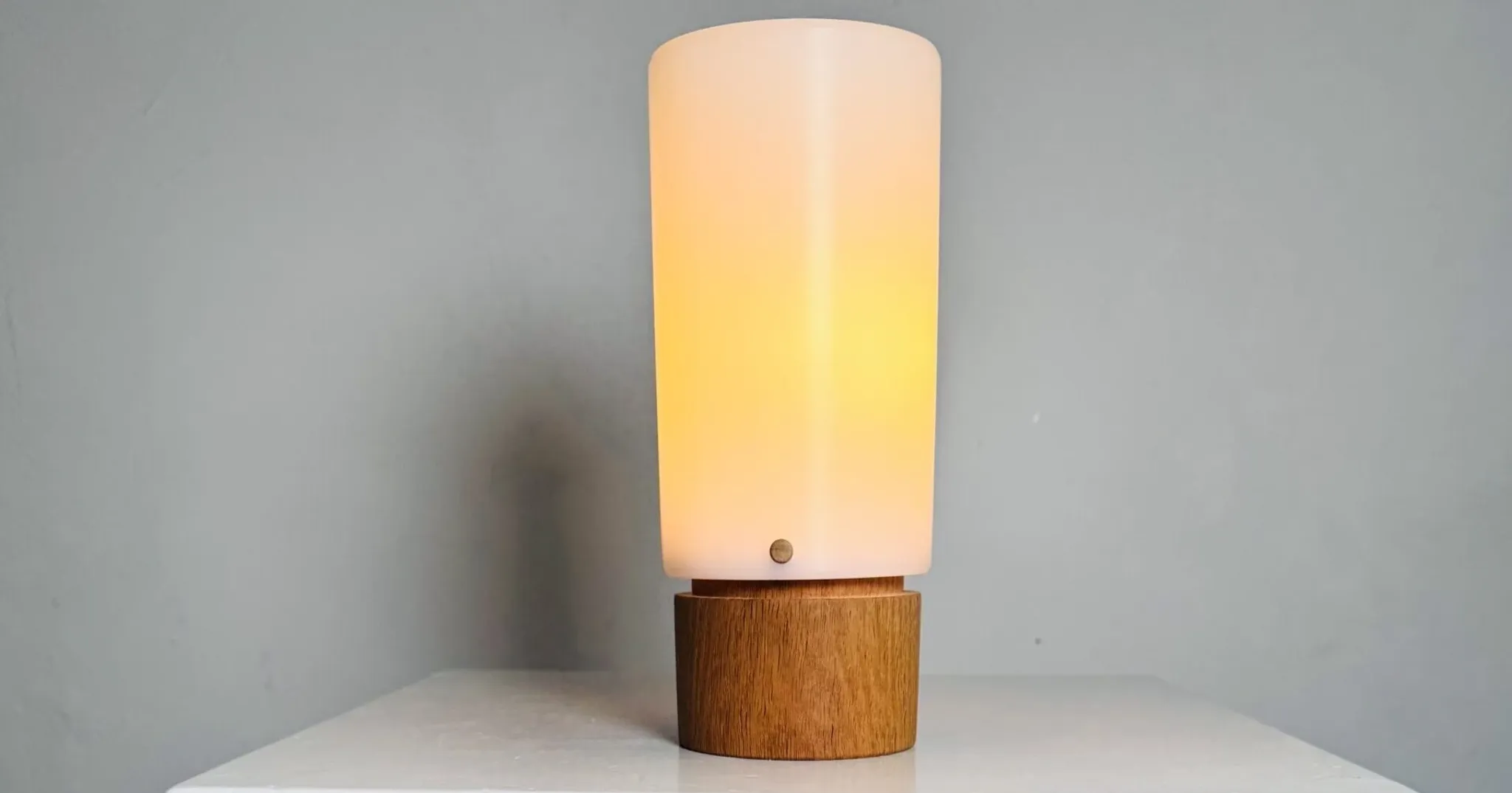 Model 115 Cylindrical Table Lamp By Uno & Östen Kristiansson For Luxus, Sweden, 1960S