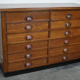Dutch apothecary furniture in oak mid-twentieth century