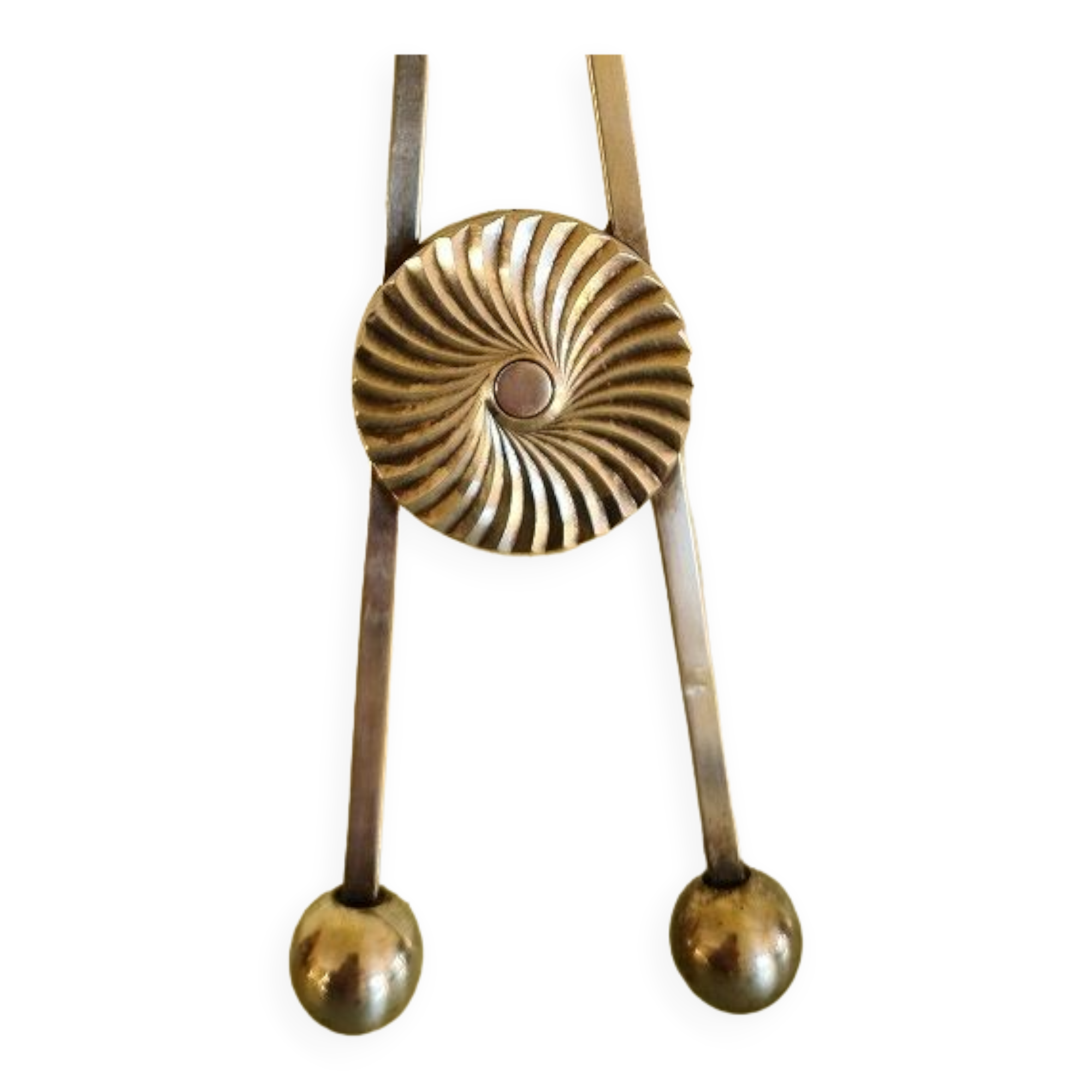 Ice cube or sugar tongs in silver metal