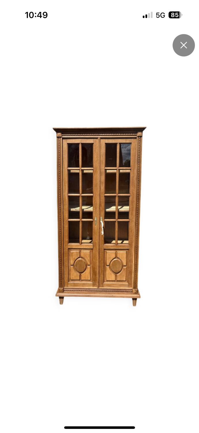 Oak display cabinet