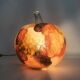 Table lamp in blown glass, apple shape, 1970s.