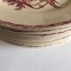 Set de 9 assiettes en faience 19e oiseaux Longwy