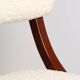 Mid-Century Modern Bumerang Chair, light cream bouclé, Poland, 1960s