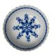 Rambervillers, antique earthenware dish with blue decoration from the 19th century.