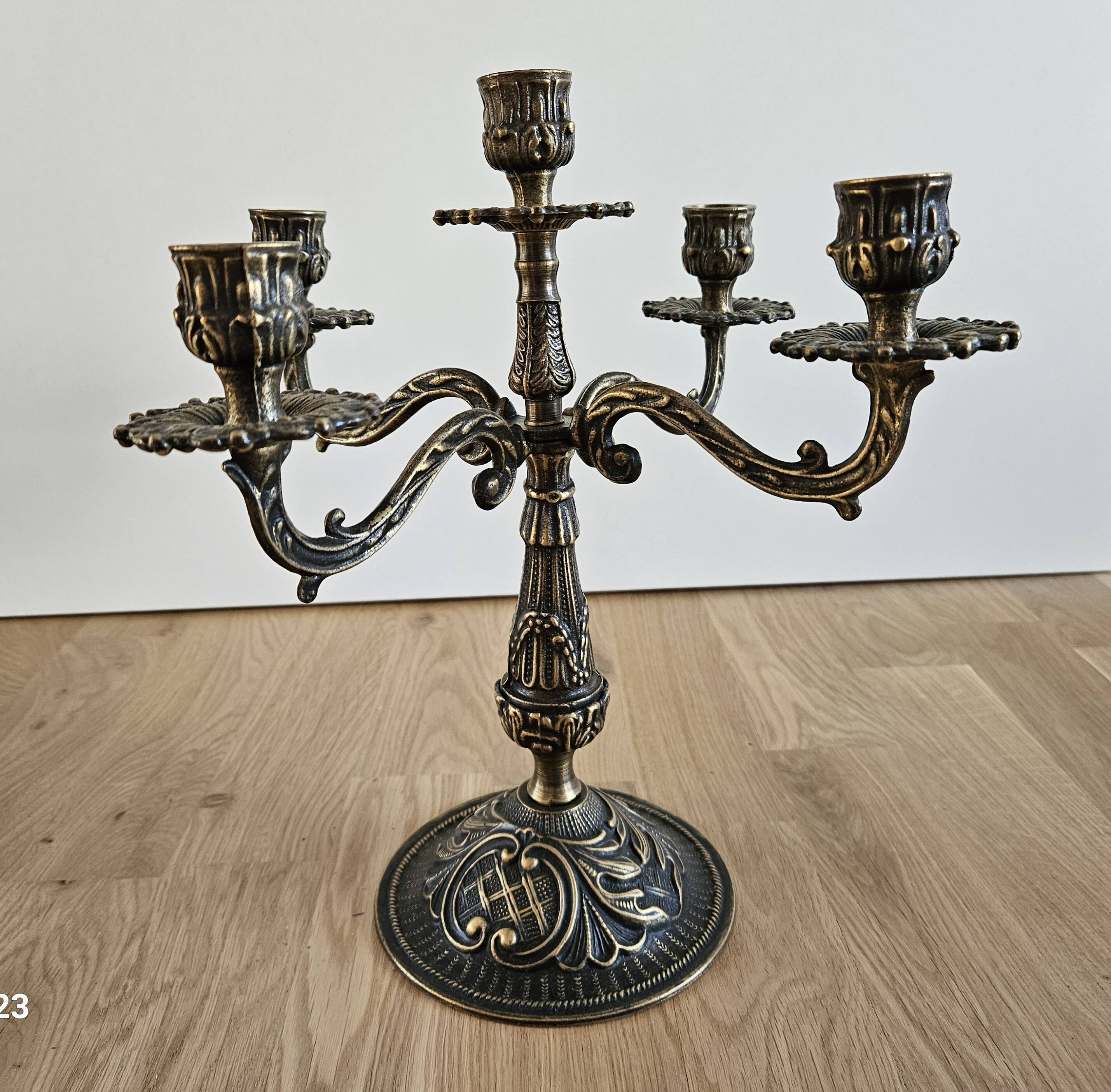 Antique patinated bronze chandelier