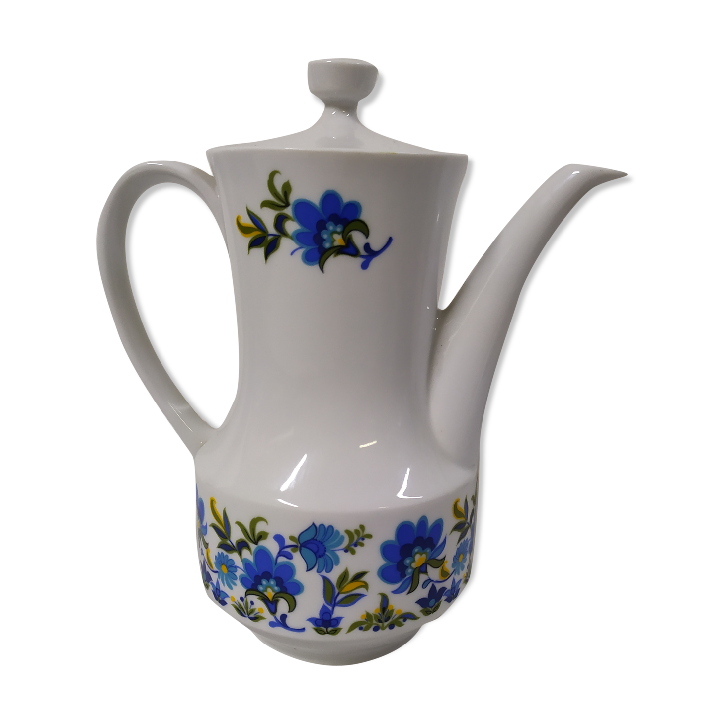 Coffee Maker Blue Flowers Teapot Porcelain Selency